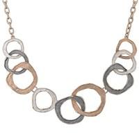 August Woods Rose Gold Trio Overlap Circle Necklace