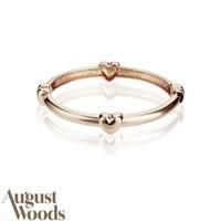 August Woods Rose Gold Hearts Bangle