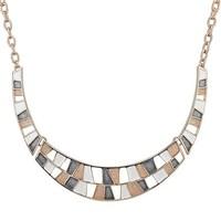 August Woods Rose Gold Trio Geometric Collar Necklace