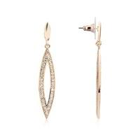 august woods rose gold oblong statement crystal earrings