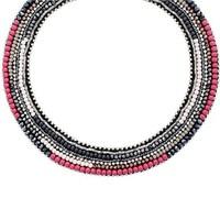 August Woods Black & Pink Opulence Necklace