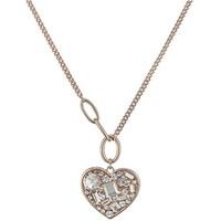 August Woods Rose Gold Crystal Heart Necklace