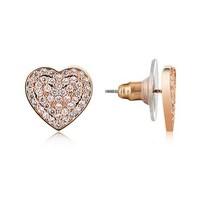 august woods rose gold heart stud earrings