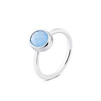 August Woods Ice Blue Glass Silver Ring
