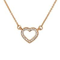 August Woods Rose Gold Crystal Heart Necklace