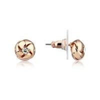 August Woods Rose Gold Crystal Knot Studs