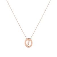 August Woods Rose Gold Rush Hoop Necklace