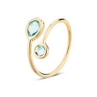 August Woods Turquoise Glass Open Ring