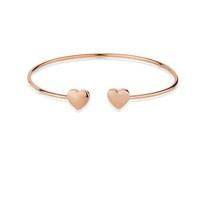 August Woods Rose Gold Open Heart Bangle