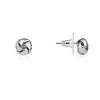 August Woods Silver Crystal Knot Studs