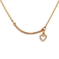 August Woods Rose Gold Curved Bar Necklace