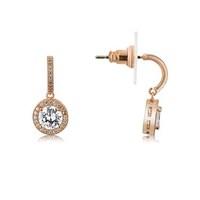 August Woods Rose Gold Sparkling Drop Earrings