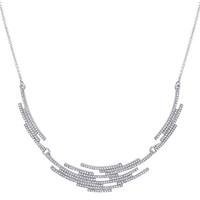 August Woods Silver Crystal Statement Necklace