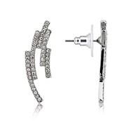 August Woods Silver Crystal Statement Earrings