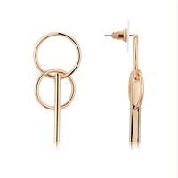 august woods rose gold interlinking drop earrings