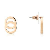 August Woods Rose Gold Interlinking Circles Studs