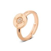 august woods rose gold crystal bolt ring