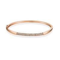 August Woods Rose Gold Crystal Detail Bangle