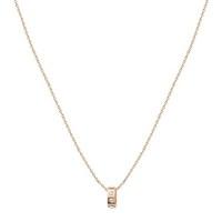 August Woods Rose Gold Crystal Hoop Necklace