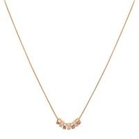 August Woods Rose Gold Crystal Circles Necklace
