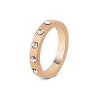 August Woods Rose Gold Crystal Detail Ring