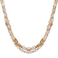 August Woods Pink Crystal Layered Necklace