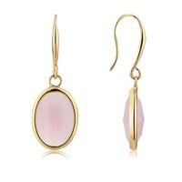 august woods gold pink crystal drop earrings