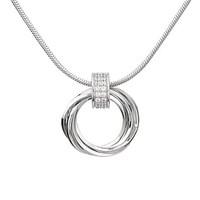 August Woods Silver Circle Detail Necklace