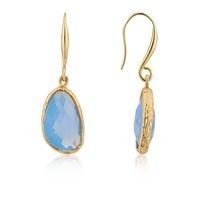 August Woods Gold & Blue Crystal Drop Earring