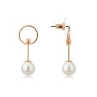 August Woods Rose Gold & Pearl Drop Earrings