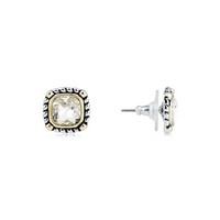 August Woods High Society Square Crystal Studs