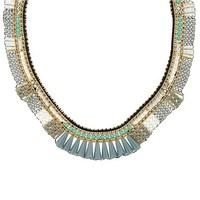August Woods Grey & Turquoise Collar Necklace