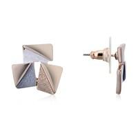 August Woods Rose Gold Abstract Stud Earrings