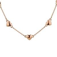 august woods rose gold hearts necklace