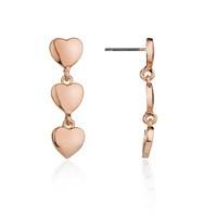 august woods rose gold drop hearts earrings