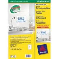 AVERY SELF LAM ADHESIVE LABEL WHT L7087