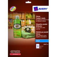AVERY OVAL GLOSSY PRODUCT LABELS WHITE