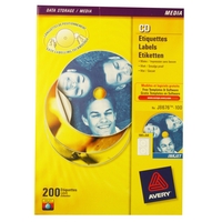 AVERY FULL FACE CD/DVD LBL IJET WHT P100