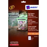 avery printable peg bag header white