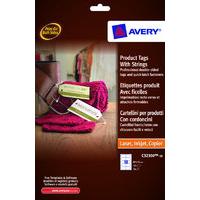 AVERY PRINTABLE PRODUCT STRUNG TAGS WHT