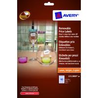 AVERY REMOVABLE PRICING LABELS WHITE