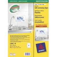 AVERY SELF LAM ADHESIVE SIGNS WHT PK10