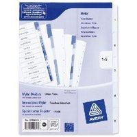 Avery Index Multipunched 1-25 A4 White