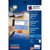 Avery Quick&Clean Double Sided 85x54mm Matte Inkjet Business Cards - 200 Pack