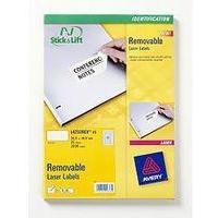 Avery Removable Laser Label 80 per Sheet Pack of 25