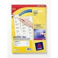 Avery Clear Laser Label 99.1x38.1mm 14 per Sheet Pack