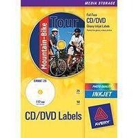 Avery Photo Glossy Inkjet CD/DVD Label 2TV Pack of 25