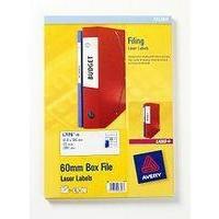 avery laser box file label 60mm 12tv pack of 25 white