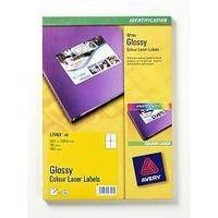 avery laser label 139x991mm 4 per sheet white pack of 40