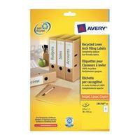 Avery 38 x 192mm (A4) Recycled Folder Labels (White) - 7 Labels Per Sheet (Pack of 25)